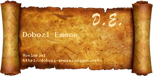 Dobozi Emese névjegykártya