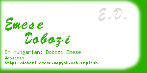 emese dobozi business card